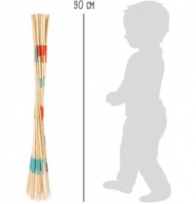 Classic Wooden Mikado Pick-Up Sticks Game - View 3