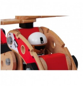 3D Wooden Helicopter Construction Kit - 74 Pieces - Overview of Montessori learning set