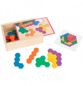 Honeycomb Wooden Hexagon Puzzle Game - Sensory learning and motor skills details