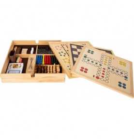 20 Classic Wooden Board Games Compendium - Montessori Educational Toy