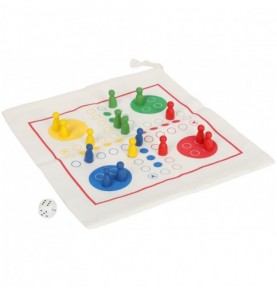Compact Wooden Travel Ludo Game - Montessori Educational Toy