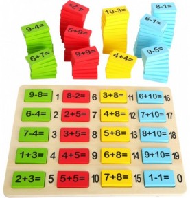 Wooden Counting & Calculation Tiles Maths Box - Montessori Wooden Educational Toy