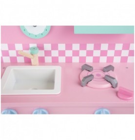 Classic Pink Wooden Play Kitchen & Accessories - Elements & Play Details