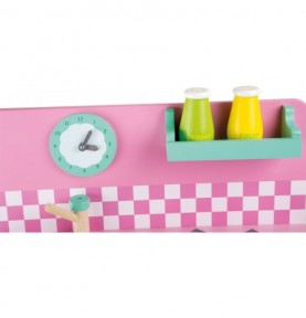 Classic Pink Wooden Play Kitchen & Accessories - Close-up on Quality & Finish