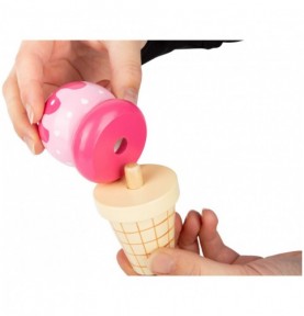 Pink Wooden Ice Cream Stand & Cones Playset - Medium - In-Use Lifestyle View 6