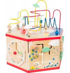 Deluxe Farm Wooden XL Activity Cube & Stool - Overview of Montessori learning set