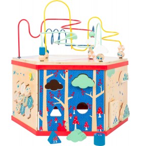Deluxe Farm Wooden XL Activity Cube & Stool - Product in use view 6