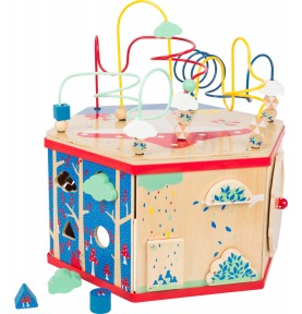 Deluxe Farm Wooden XL Activity Cube & Stool - Product in use view 7