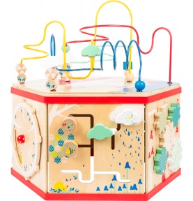 Deluxe Farm Wooden XL Activity Cube & Stool - Product in use view 10
