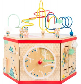 Deluxe Farm Wooden XL Activity Cube & Stool - Product in use view 11