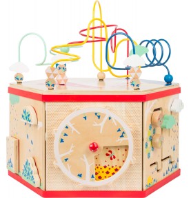 Deluxe Farm Wooden XL Activity Cube & Stool - Product in use view 12