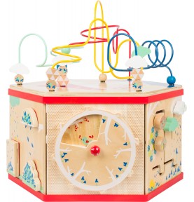 Deluxe Farm Wooden XL Activity Cube & Stool - Product in use view 14