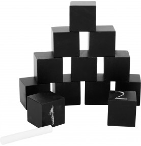 12 Wooden Chalkboard Activity Blocks - Montessori Educational Toy