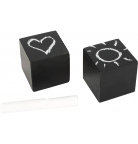 12 Wooden Chalkboard Activity Blocks - Sensory learning and motor skills details