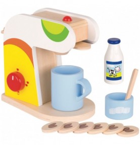 Wooden Coffee Machine & Barista Play Set - Montessori Educational Toy