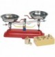 Wooden & Metal Roberval Balance Scale with Weights