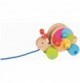 Rainbow Wooden Pull-Along Snail Toy