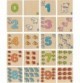 Wooden Animals & Space Symbols Memory Matching Game