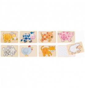 Animal Fur & Pattern Matching Game - Montessori Wooden Educational Toy