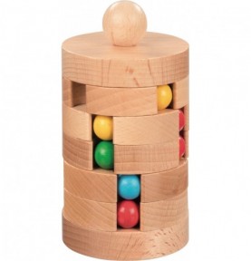 Wooden Marble Tower Logic Brain Teaser - Montessori Educational Toy