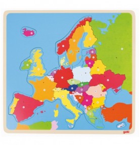 Montessori Wooden Map of Europe Puzzle - Educational Learning Toy