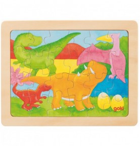 24-Piece Wooden Frame Jigsaw Puzzle - Montessori Educational Toy