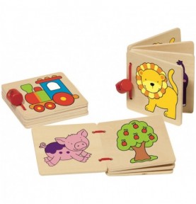 First Wooden Picture Book for Babies - Montessori Educational Toy