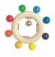Rainbow Wooden Grasping Rattle with Bell