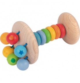 Rainbow Wooden Wrist & Ankle Rattle - Montessori Educational Toy