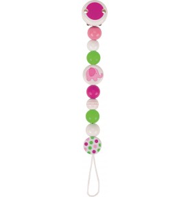 Pink Elephant Wooden Dummy Clip - Montessori Educational Toy