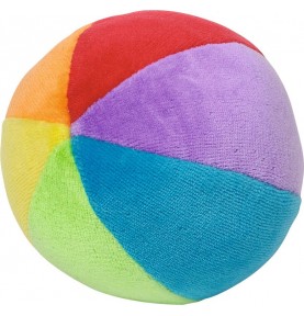 Rainbow Sensory Clutching Ball with Bell - Montessori Wooden Educational Toy