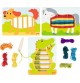 3 Wooden Animal Weaving Cards with Wool
