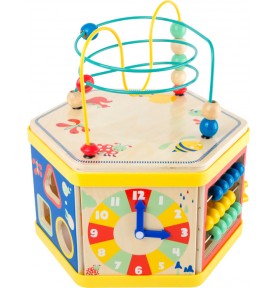 Spring Hexagonal Activity Cube - Motor Skills Discovery - Overview - Montessori Toy
