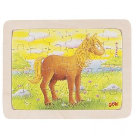 24-Piece Wooden Baby Animals Puzzle