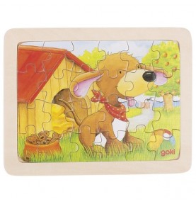 24-Piece Wooden Baby Animals Puzzle