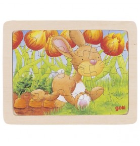 24-Piece Wooden Baby Animals Puzzle