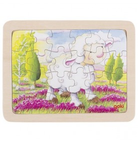 24-Piece Wooden Baby Animals Puzzle