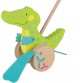 Wooden Push-Along Flapping Crocodile Toy