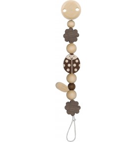 Natural Wooden Ladybird Dummy Clip - Montessori Educational Toy