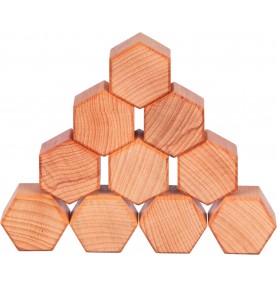 Heirloom Walnut-Oil Finished Wooden Building Blocks - 75 Pieces - Play Details & Elements