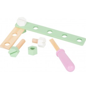 Wooden Vehicle Construction Set - Grey & Yellow Dumper - Overview - Montessori Toy