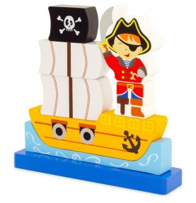 Magnetic Wooden Pirate Ship Jigsaw Puzzle