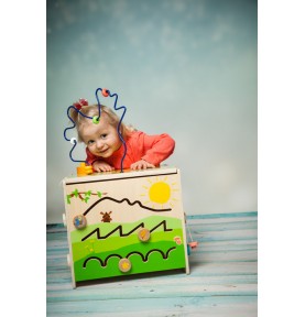 Deluxe Farm Wooden XL Activity Cube & Stool