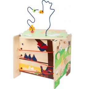 Deluxe Farm Wooden XL Activity Cube & Stool