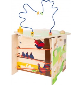 Deluxe Farm Wooden XL Activity Cube & Stool