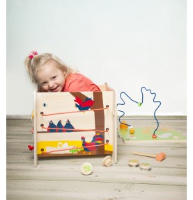 Deluxe Farm Wooden XL Activity Cube & Stool