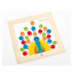 Children's Peacock Embroidery & Sewing Craft Kit - Montessori Wooden Educational Toy