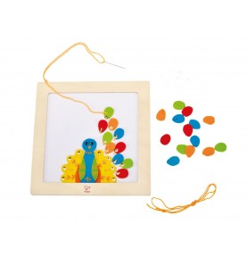 Children's Peacock Embroidery & Sewing Craft Kit - Overview - Montessori Toy