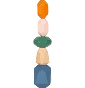 Wooden Stacking Balancing Stones - Natural River Rocks - Elements & Play Details