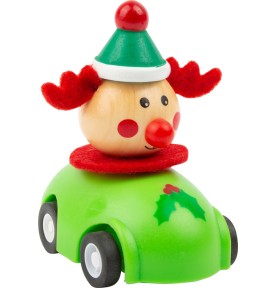 Festive Holiday Wooden Christmas Play Car - Overview - Montessori Toy